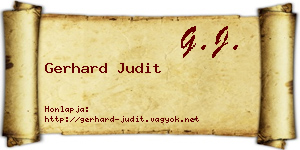 Gerhard Judit névjegykártya